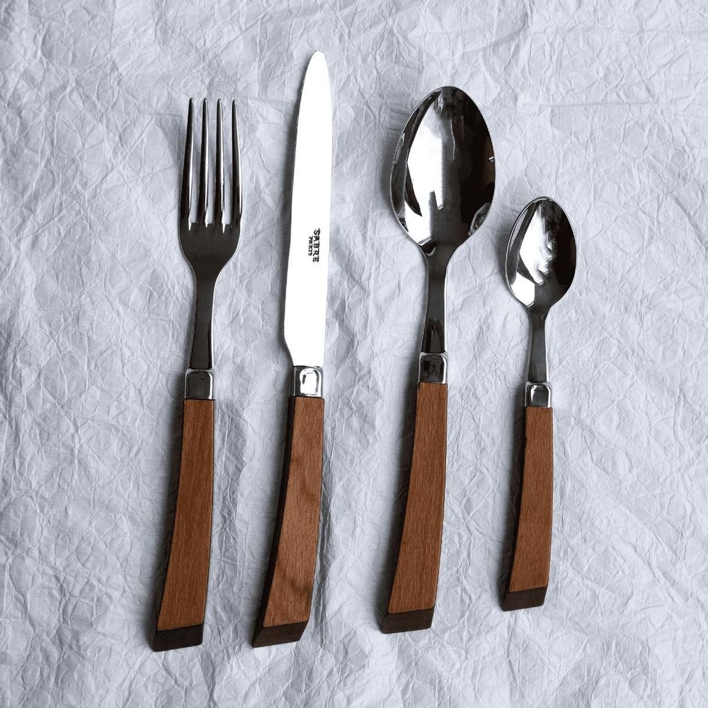 Ménagères - Set de 4 couverts de table - Numéro 1 bois clair - SABRE PARIS