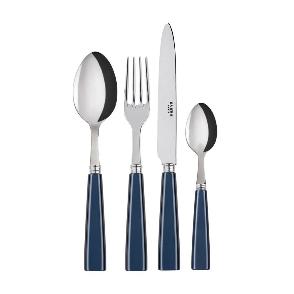 Flatware - 4 pieces cutlery set - Icône, Steel blue - SABRE PARIS