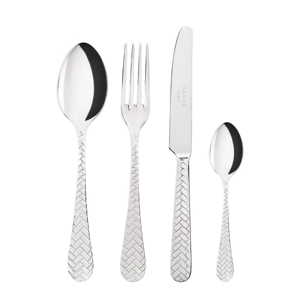 Ménagères - Set de 4 couverts de table - Nata, Inox - SABRE PARIS