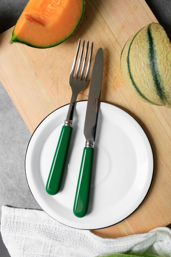 Ménagères - Set de 4 couverts de table - Pop, Vert - SABRE PARIS