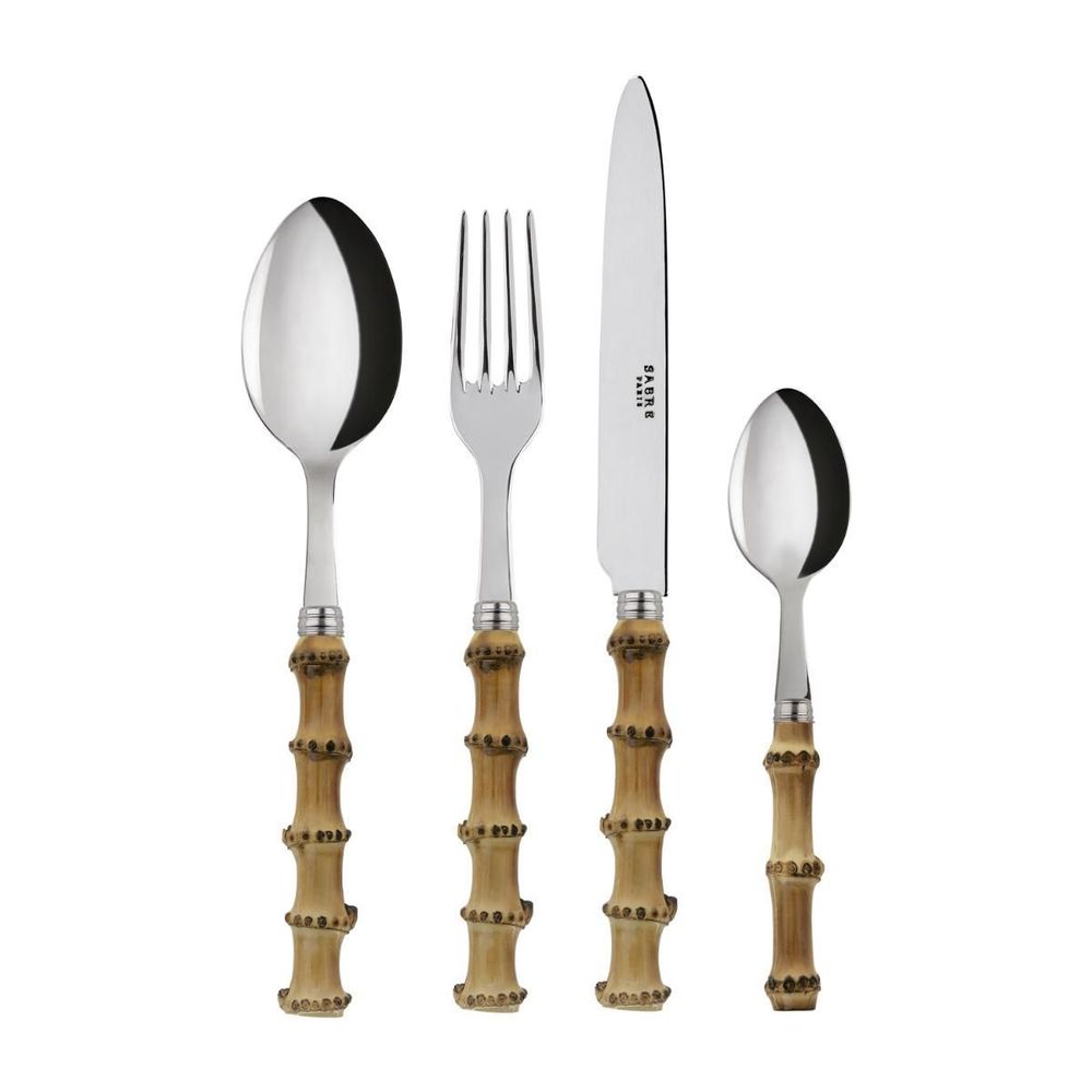 Ménagères - Set de 4 couverts de table - Panda, Bambou - SABRE PARIS