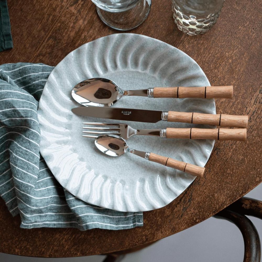 Ménagères - Set de 4 couverts de table - Bambou, Bois stratifié clair - SABRE PARIS