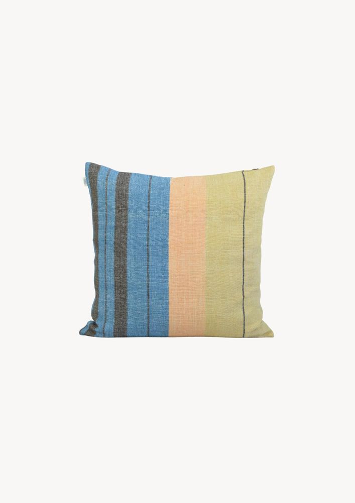 Fabric cushions - Beach Day Striped Cotton Cushion Cover - TAI BAAN CRAFTS