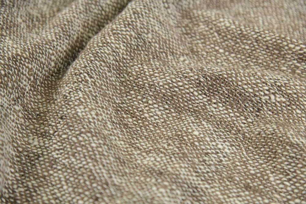 Scarves - Medium Brown Two-tone Cotton Wrap - TAI BAAN CRAFTS