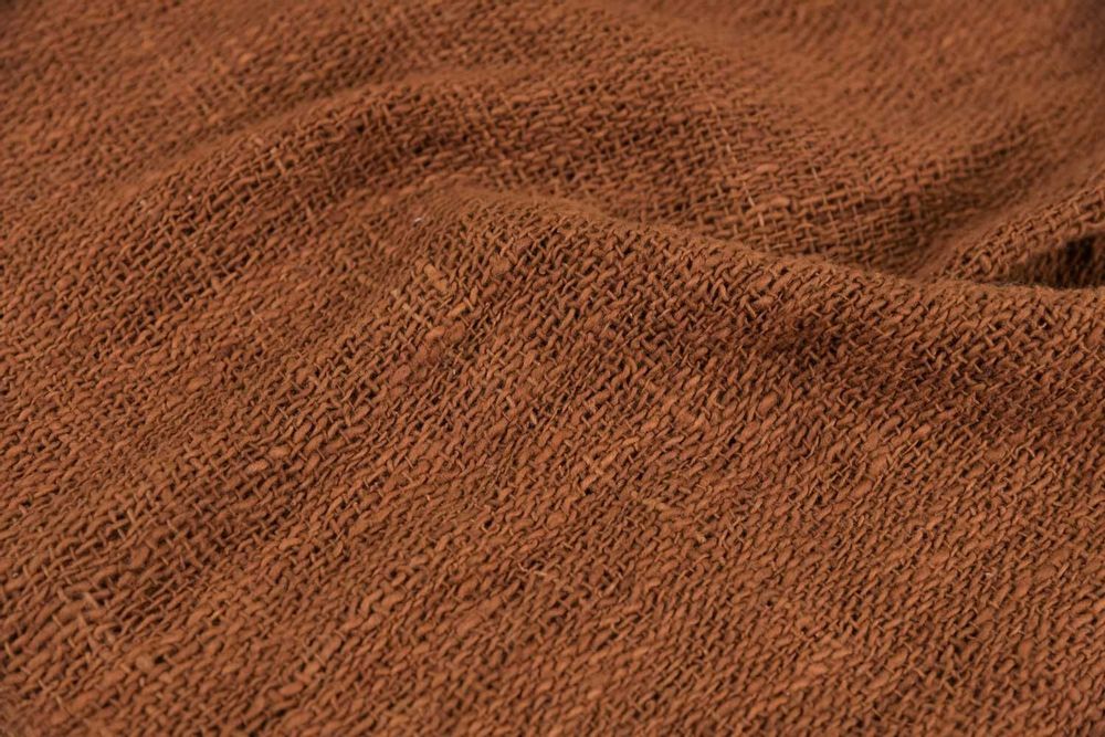 Scarves - Terracotta Narrow Cotton Scarf - TAI BAAN CRAFTS