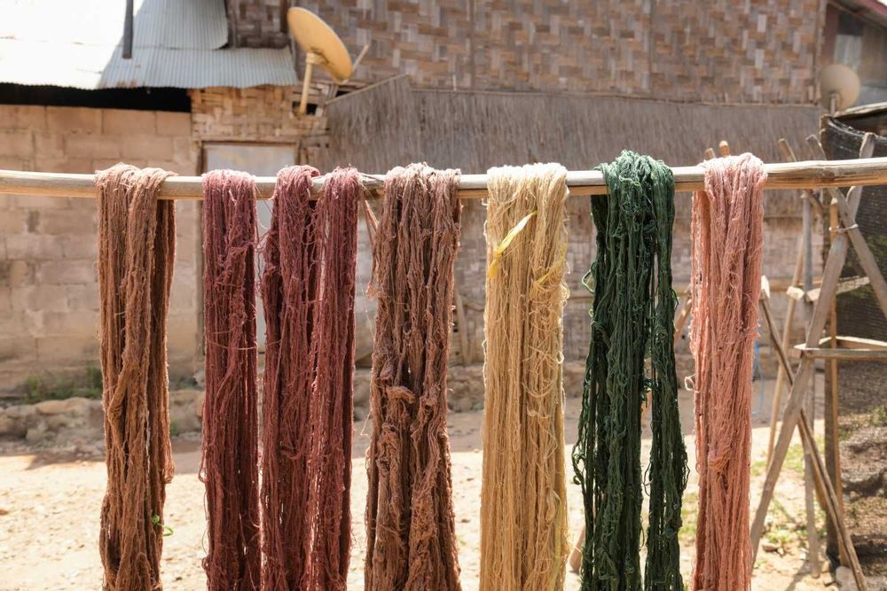 Scarves - Terracotta Narrow Cotton Scarf - TAI BAAN CRAFTS