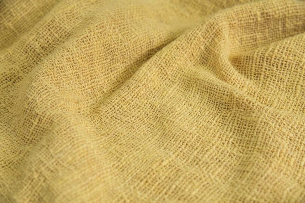 Foulards et écharpes - Écharpe étroite en coton jaune frais - TAI BAAN CRAFTS
