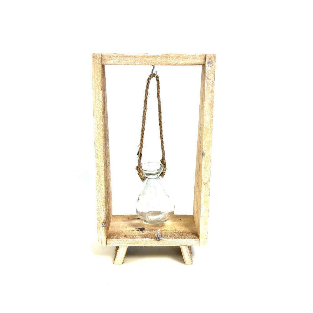 Objets de décoration - Coeur/cadre en bois avec verre suspendu - HENDRIKS DECO BV