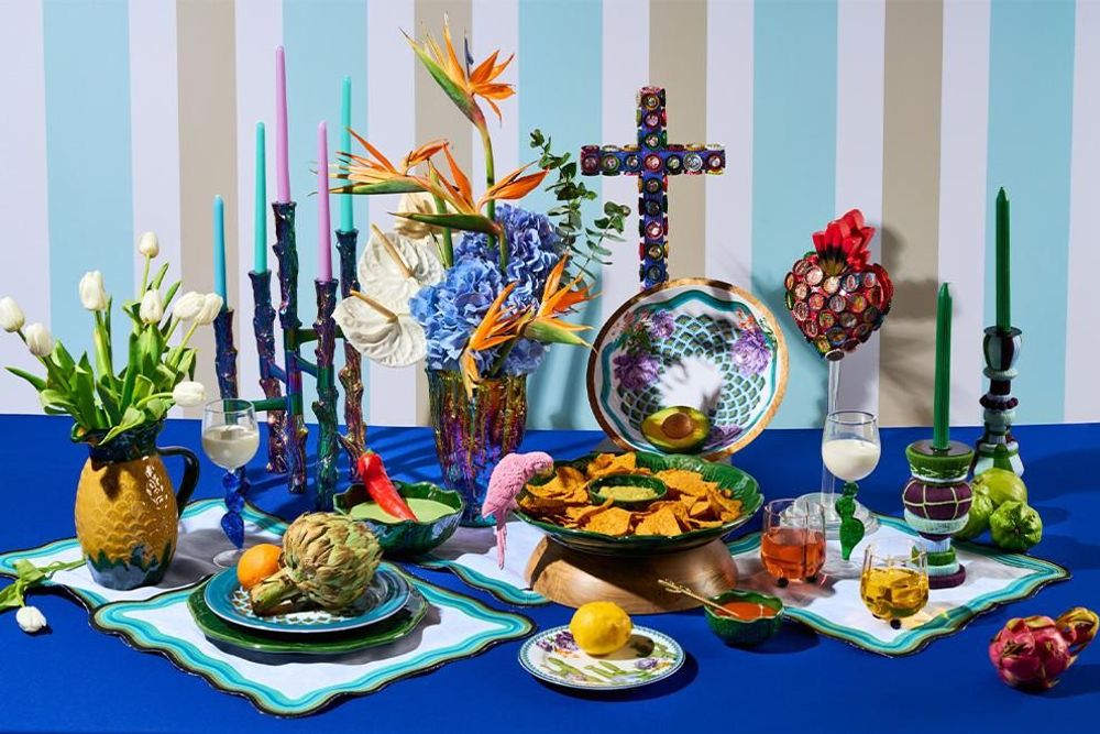 Other Christmas decorations - Mexican Threadwork single candle stand (tall) - SOKA DESIGN STUDIO TABLEWARE