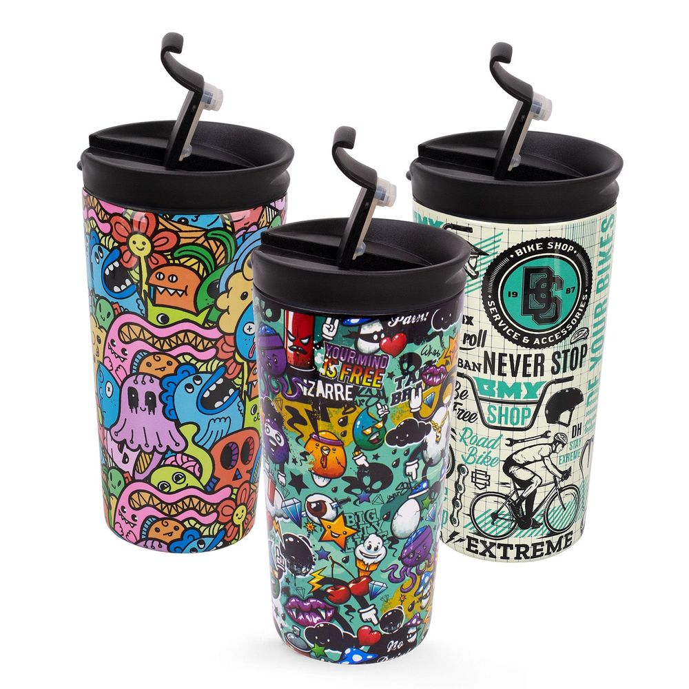 Accessoires thé et café - Tasses de voyage 350 ml - fantaisie - I-DRINK