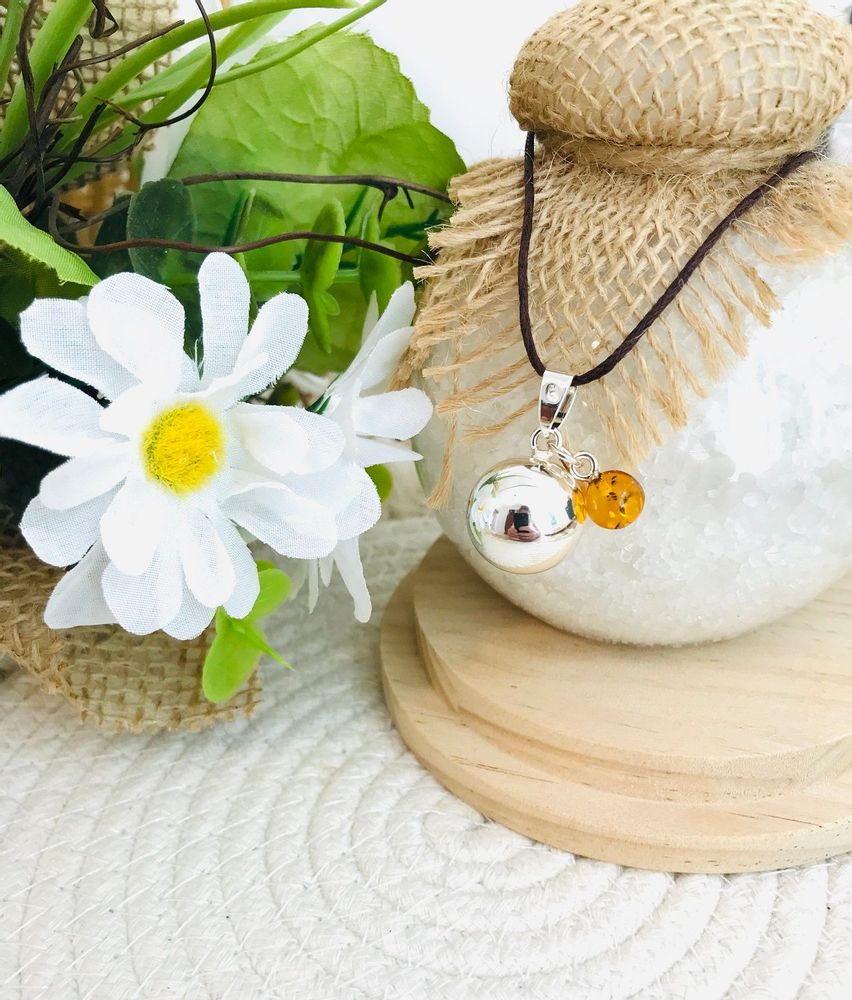 Jewelry - Pregnancy ball and its lemon amber stone - COCOONME