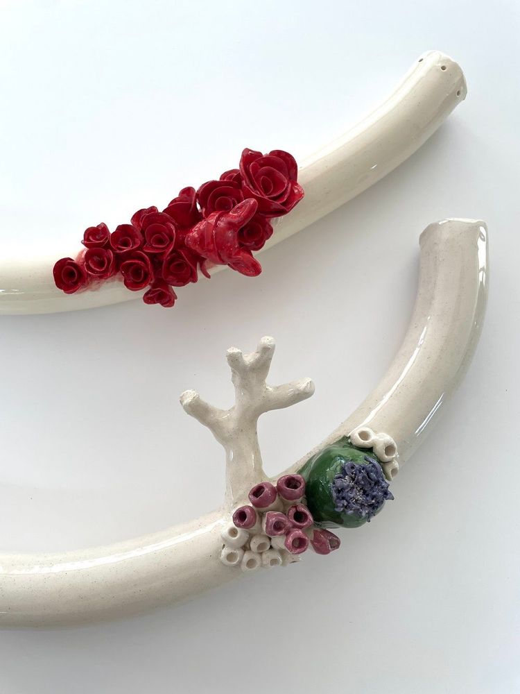 Ceramic - house necklace in ceramic - MELANIE BROGLIO