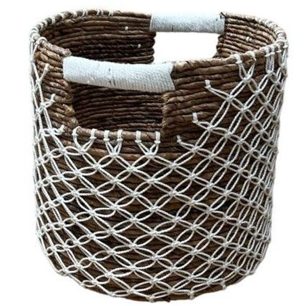 Baskets - Set of 3 paper baskets in abaca (Bali) - S89 - BALINAISA