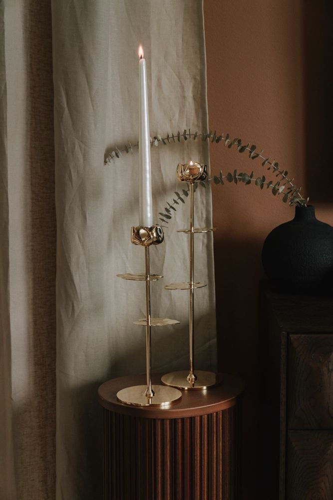 Bougeoirs et photophores  - Bougeoir Ninfea Alta - 30cm - HILKE COLLECTION AB