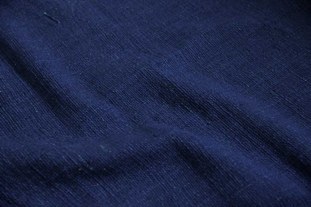 Scarves - Indigo blue narrow cotton scarf - TAI BAAN CRAFTS