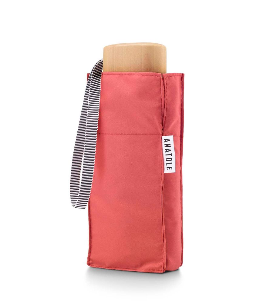 Leather goods - Compact umbrella - Sorbet Pink Colored - Pina - ANATOLE