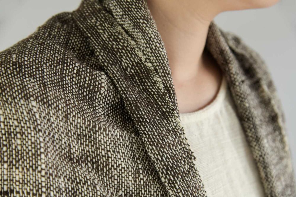 Table linen - Dark Brown Two-tone Cotton Wrap - TAI BAAN CRAFTS