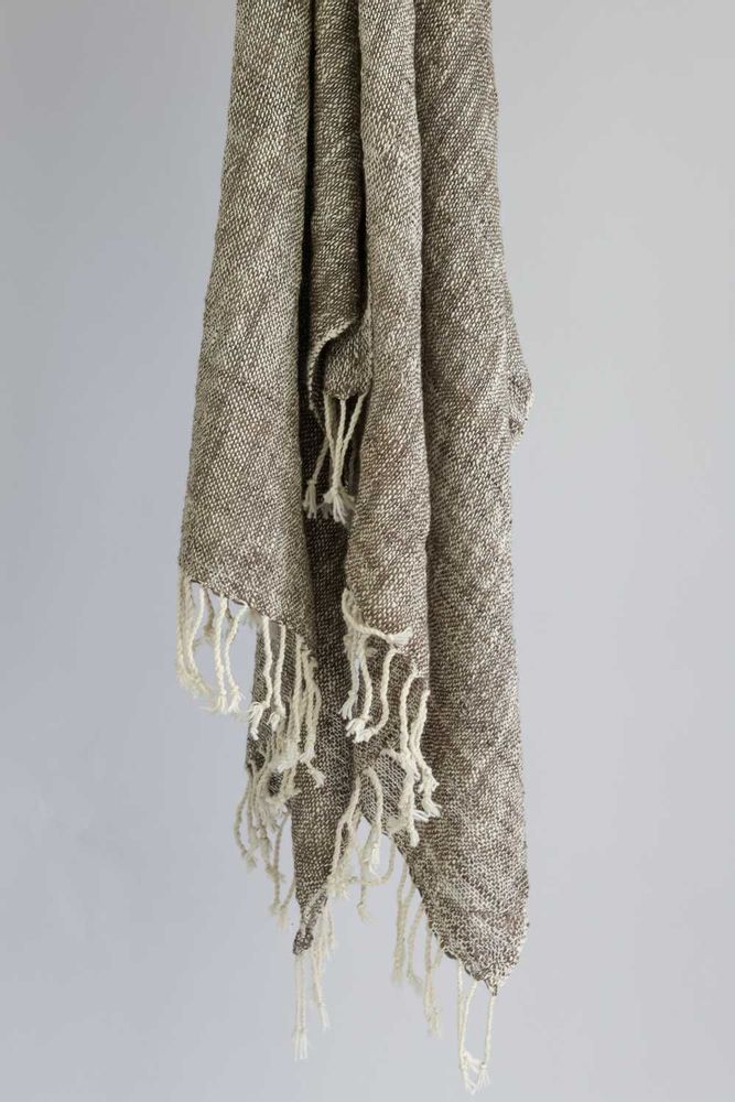 Table linen - Dark Brown Two-tone Cotton Wrap - TAI BAAN CRAFTS