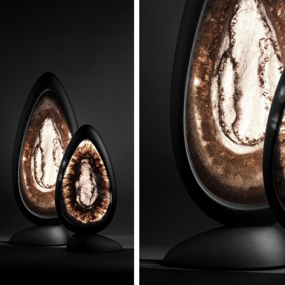 Objets de décoration - GÉODE Lampe à poser "Agate" - MURIEL UGHETTO