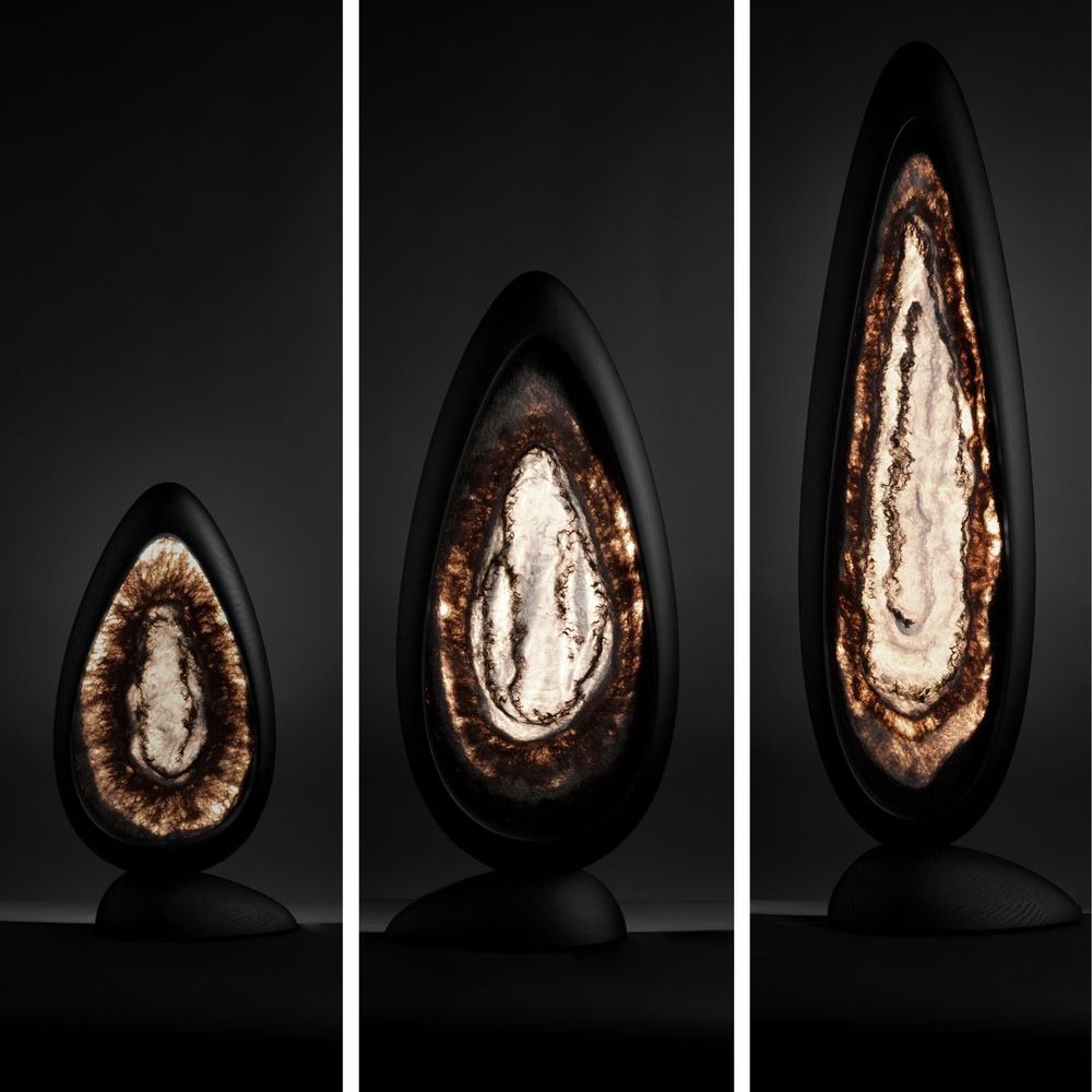 Objets de décoration - GÉODE Lampe à poser "Agate" - MURIEL UGHETTO