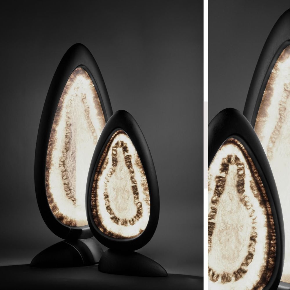 Objets de décoration - GÉODE - Lampe à poser "Albâtre" - MURIEL UGHETTO