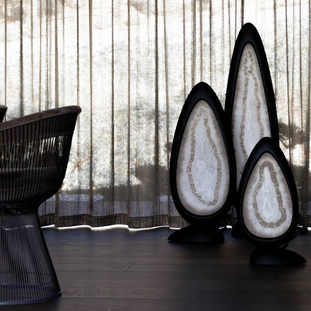 Objets de décoration - GÉODE - Lampe à poser "Albâtre" - MURIEL UGHETTO