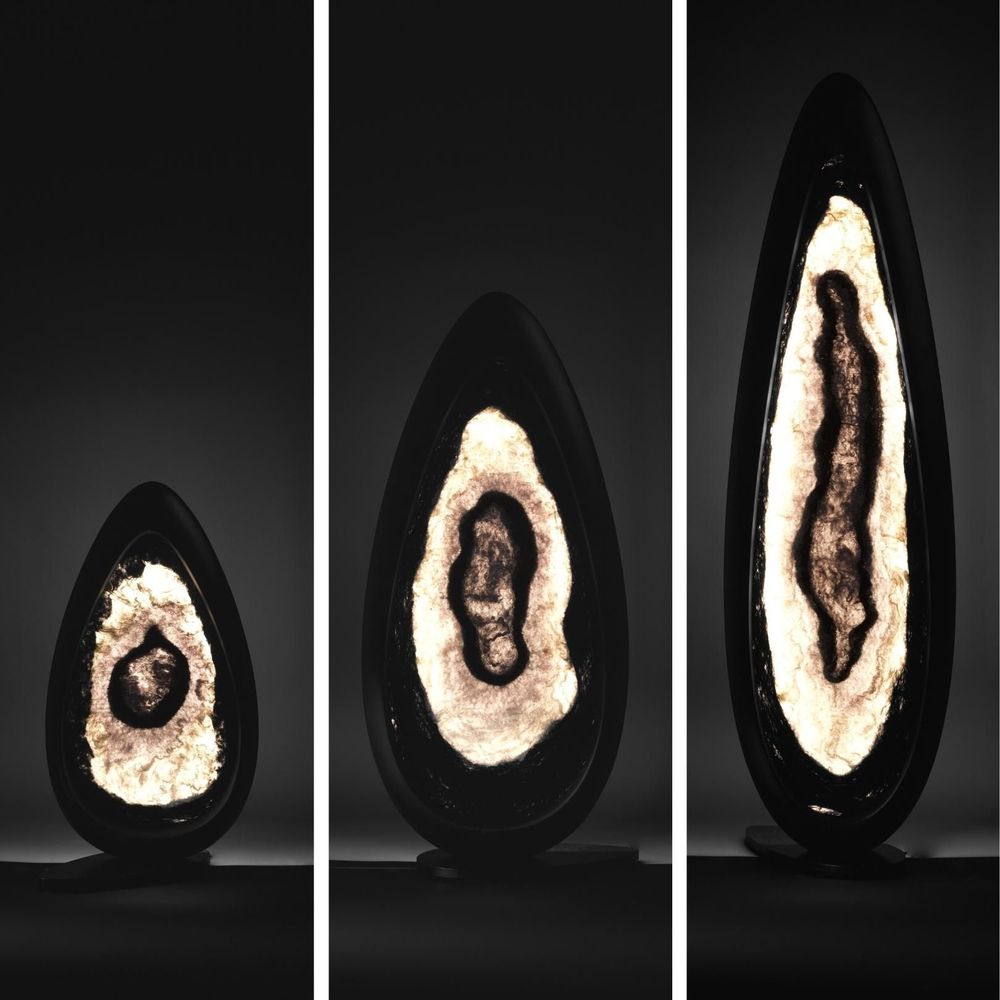 Objets de décoration - GÉODE Lampe à poser "Jaspe" - MURIEL UGHETTO