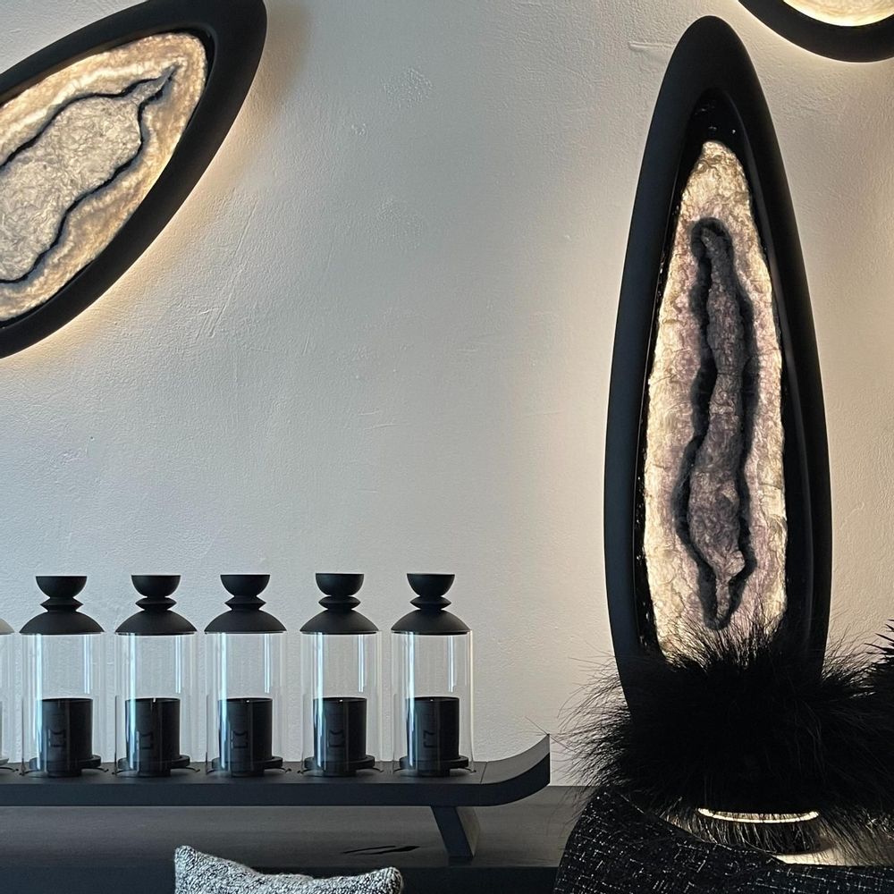 Objets de décoration - GÉODE Lampe à poser "Jaspe" - MURIEL UGHETTO