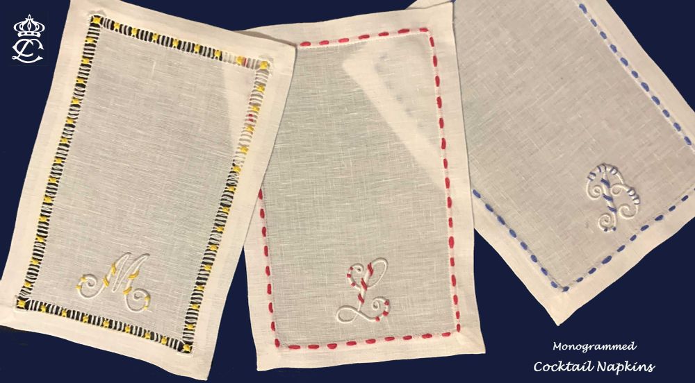 Table linen - COCKTAIL NAPKINS - LINHO DO CASTELO - LIN DE CHATEAU