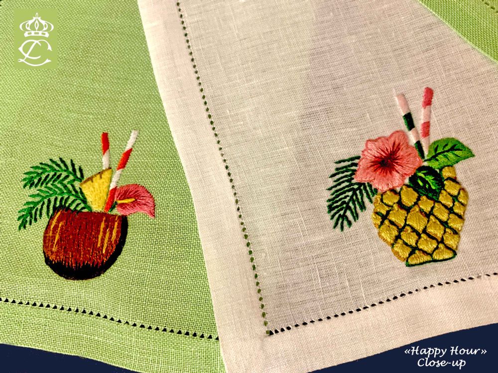 Table linen - COCKTAIL NAPKINS - LINHO DO CASTELO - LIN DE CHATEAU