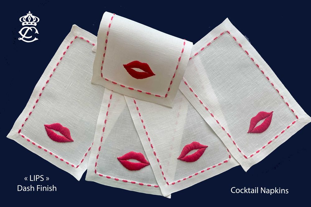 Table linen - COCKTAIL NAPKINS - LINHO DO CASTELO - LIN DE CHATEAU