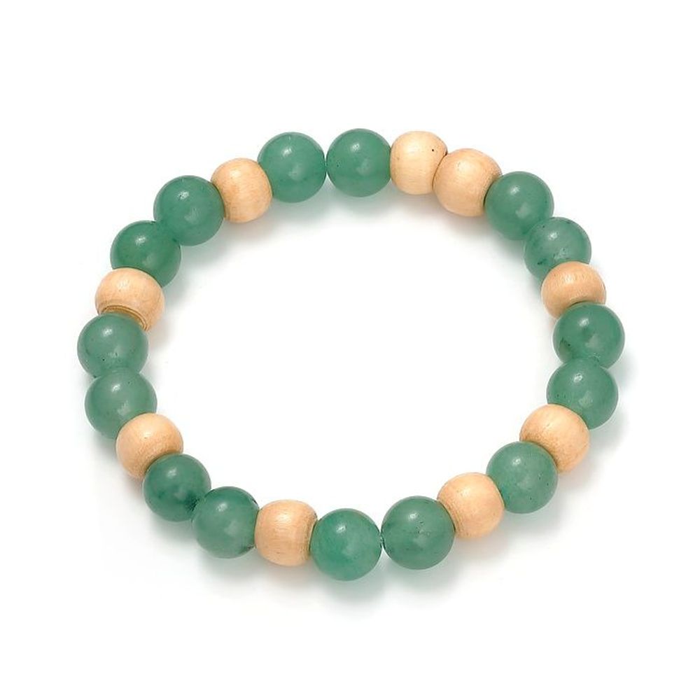 Bijoux - Bracelet élastique pierre naturelle et bois - COCOONME