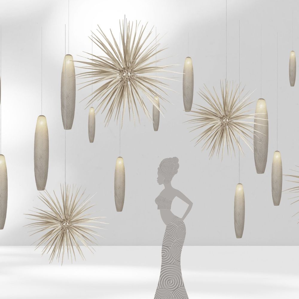 Hanging lights - OGIVE Suspension" Quartz " - MURIEL UGHETTO