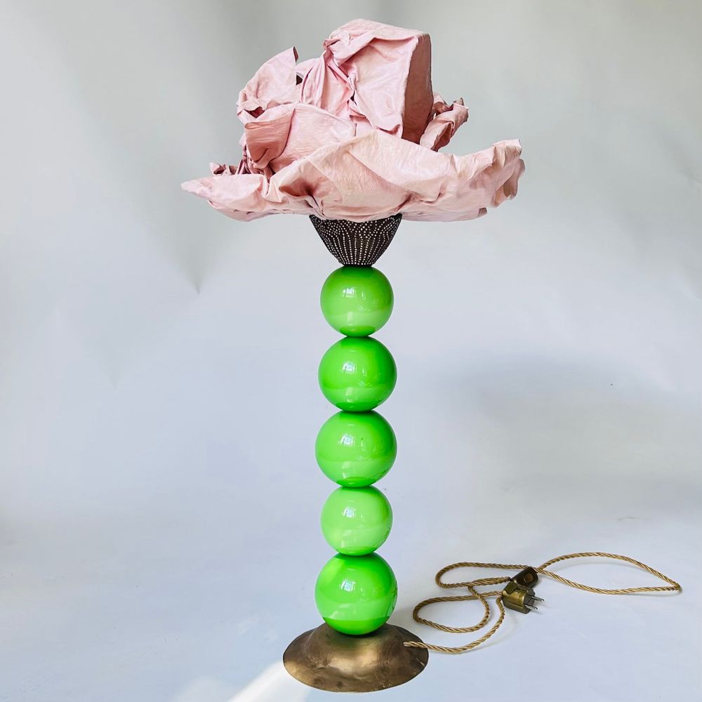 Table lamps - Pom Pom Flower Glass - MARINA BLANCA