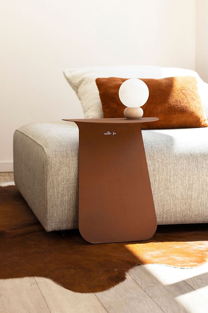 Tables basses - Table d'appoint ronde symétrique YOUMY - Acier corten - MADEMOISELLE JO.