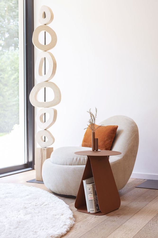 Tables basses - Table d'appoint ronde symétrique YOUMY - Acier corten - MADEMOISELLE JO.