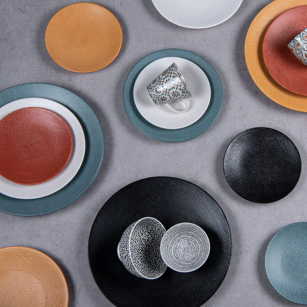 Everyday plates - Flat plate 27 CM VESUVIO BLACK - TABLE PASSION / BASTIDE 1880