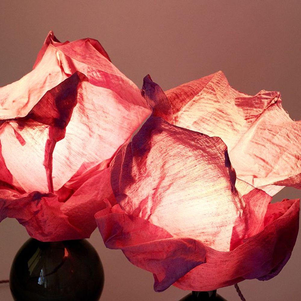 Art glass - Twin lamps anthracite - MARINA BLANCA