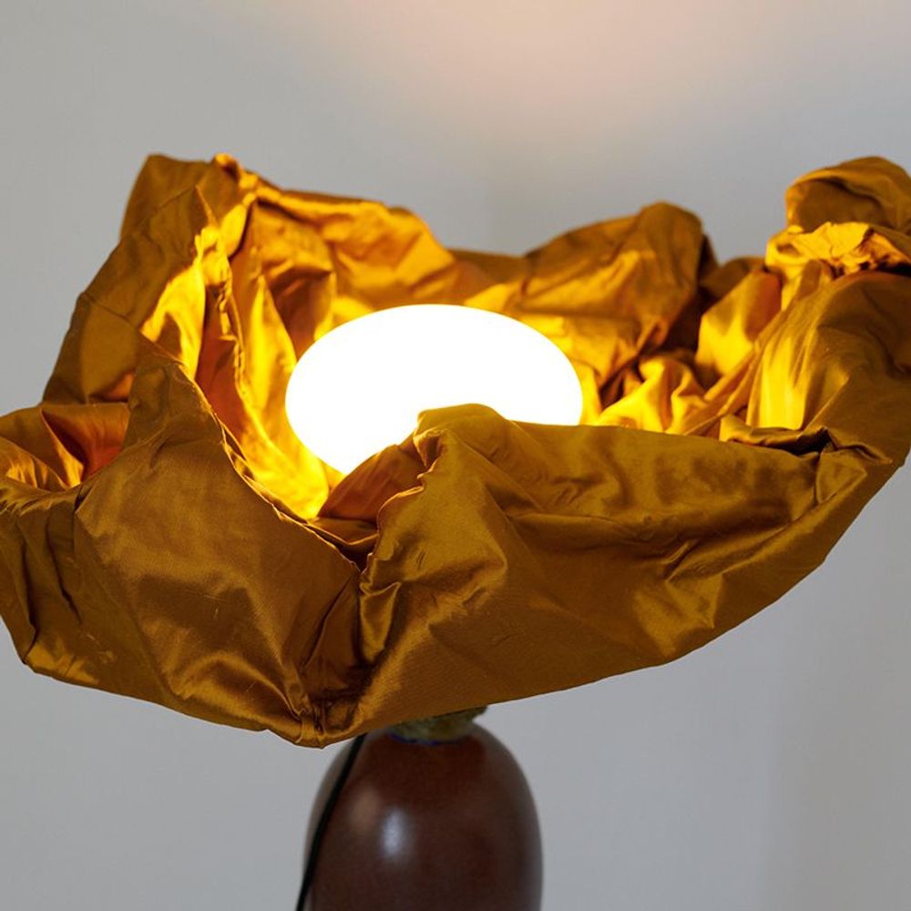 Art glass - Giant Earth Coloured Flower - MARINA BLANCA