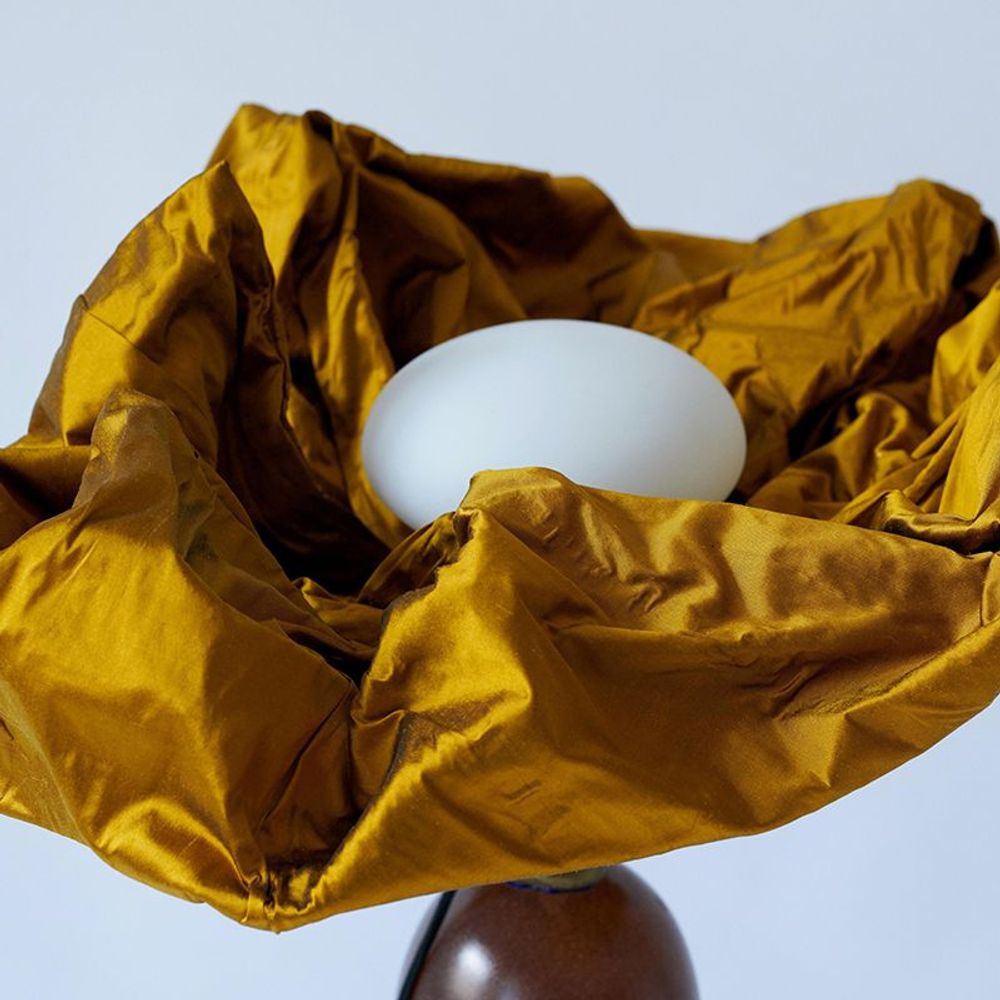 Art glass - Giant Earth Coloured Flower - MARINA BLANCA