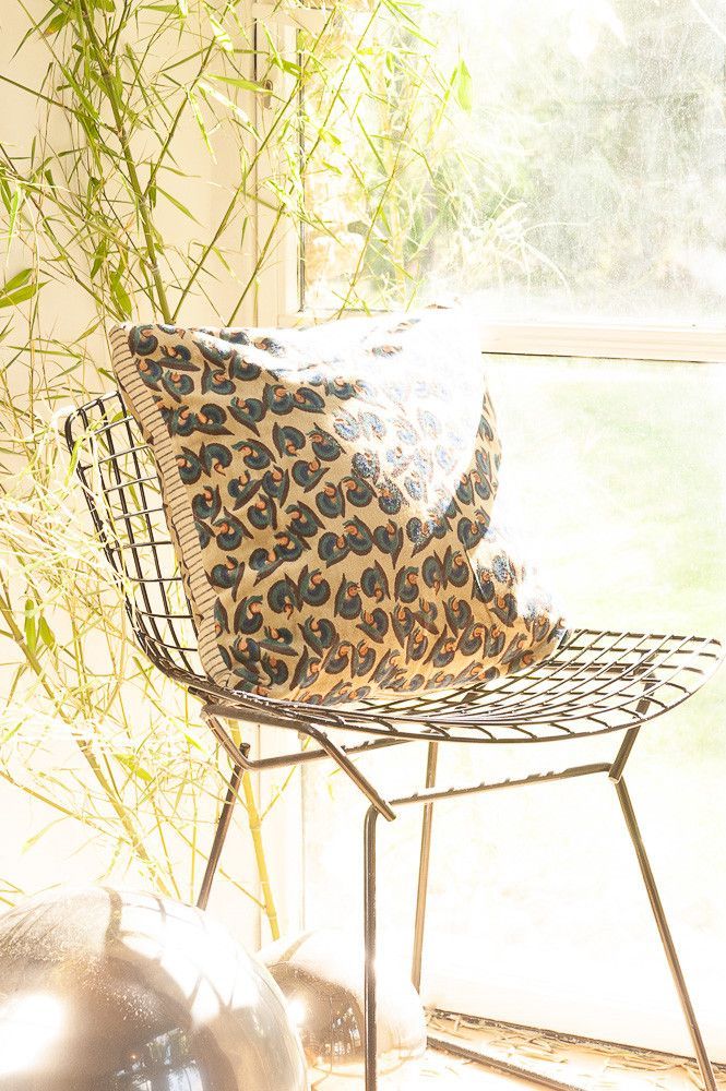 Homewear textile - ART DECO Housse de coussin 45x45 cm - EN FIL D'INDIENNE...