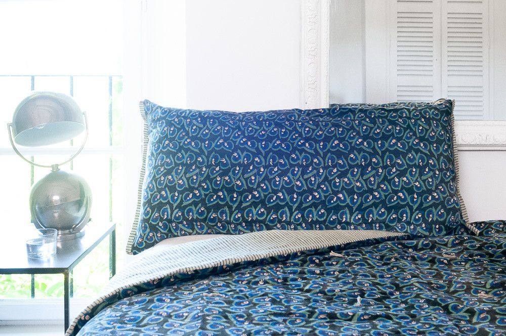 Linge de lit - ART DECO Housse de coussin 50X100 cm - EN FIL D'INDIENNE...