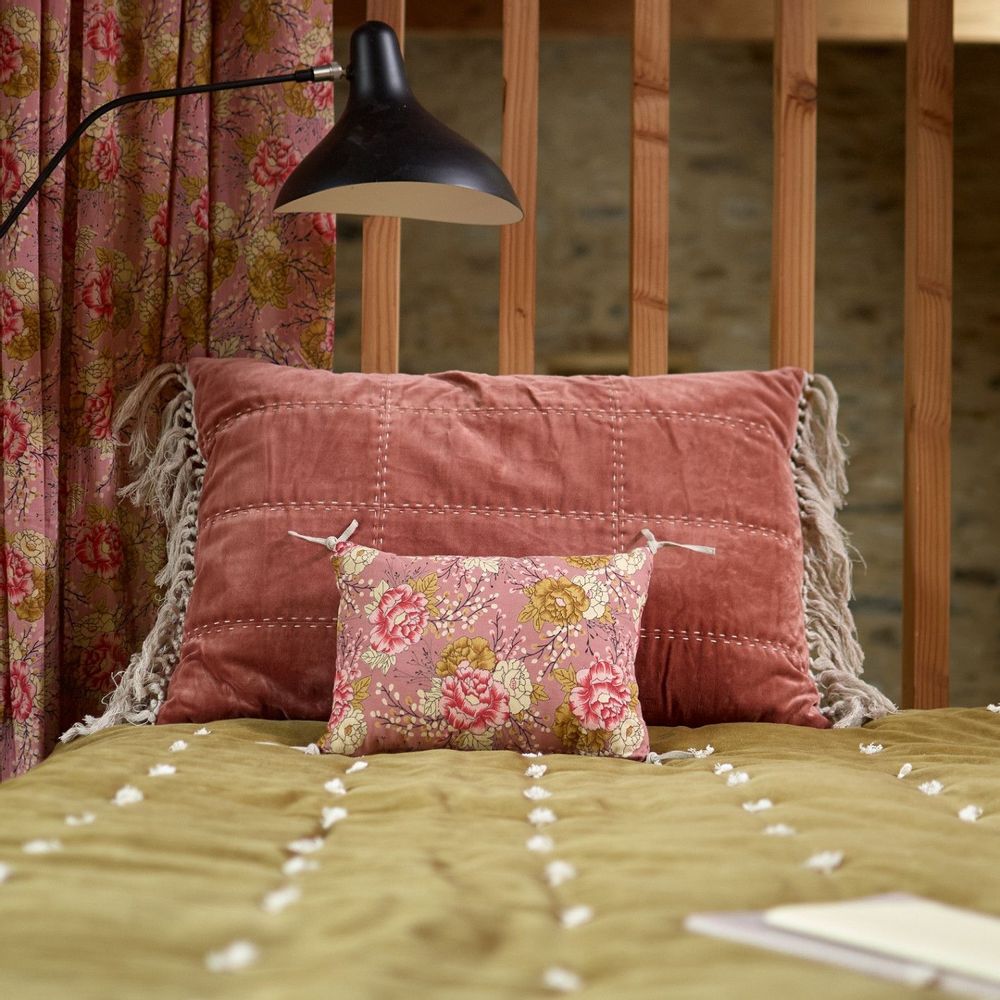 Rideaux et voilages - BLOOM Housse de coussin 25x35 cm TERRACOTTA - EN FIL D'INDIENNE...
