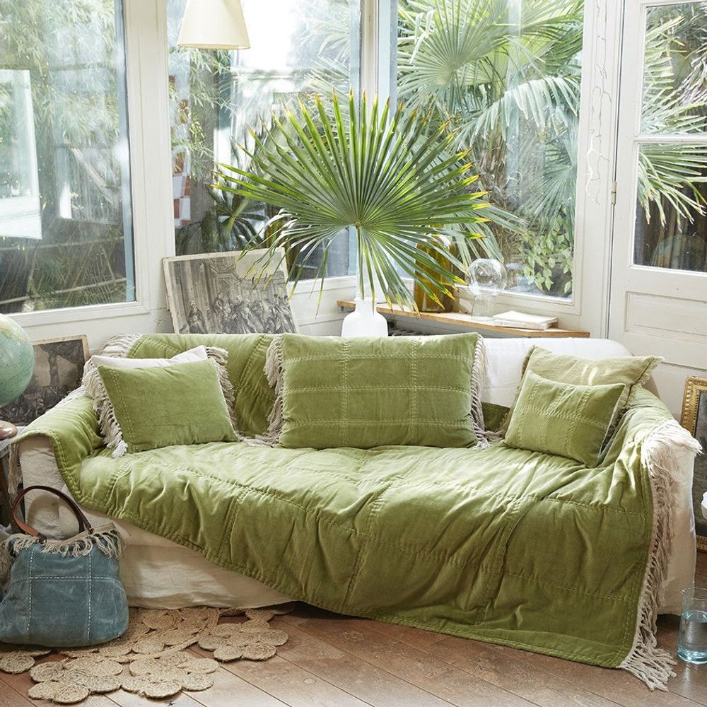 Bed linens - Boho Plaid 130X250 Cm Boho Avocat - EN FIL D'INDIENNE...