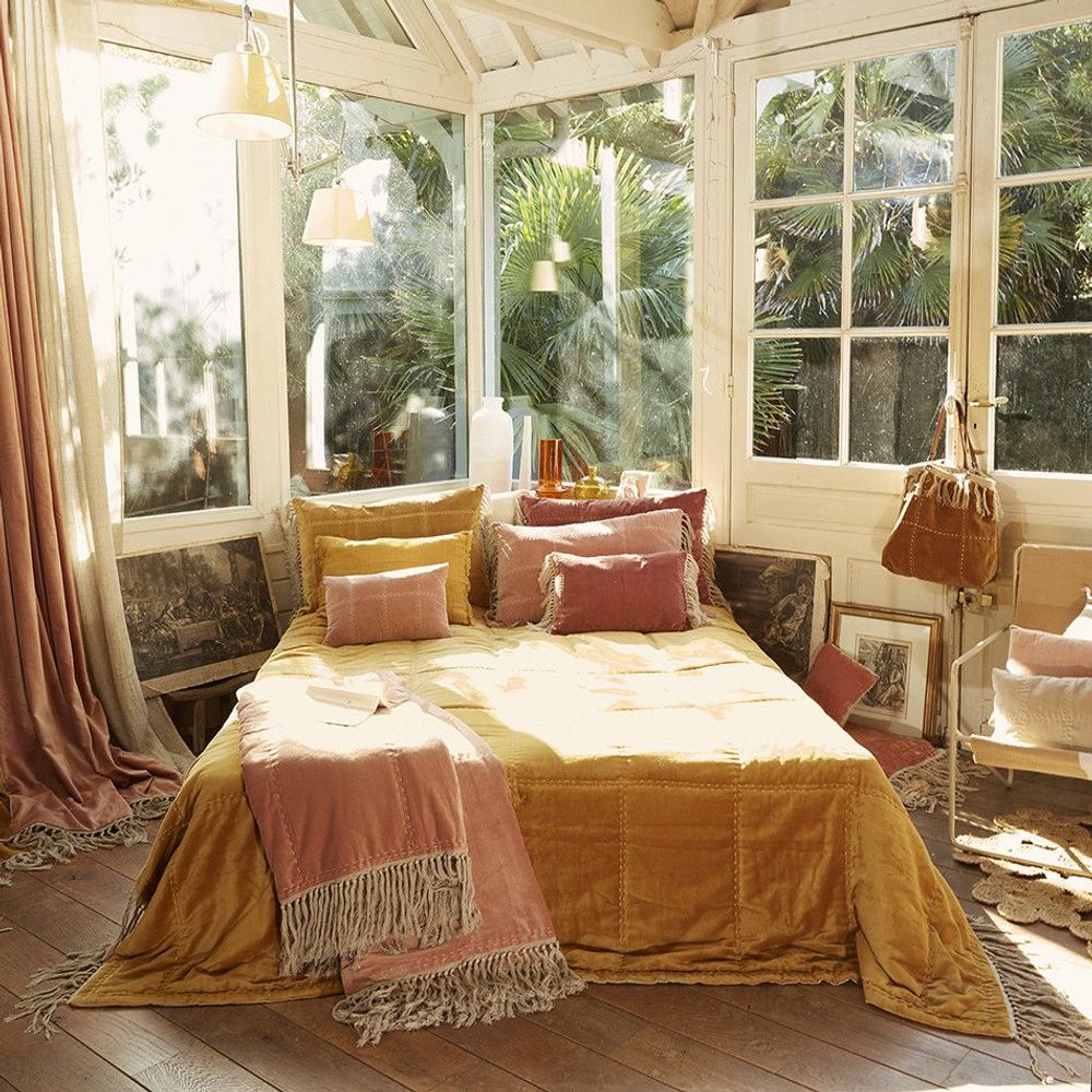 Bed linens - Boho Bedspread 240X250Cm Boho Tabac - EN FIL D'INDIENNE...