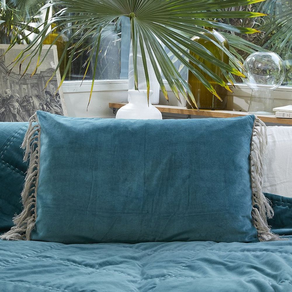 Coussins textile - BOHO Housse de coussin 50x75 cm - EN FIL D'INDIENNE...