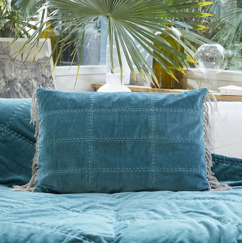 Coussins textile - BOHO Housse de coussin 50x75 cm - EN FIL D'INDIENNE...