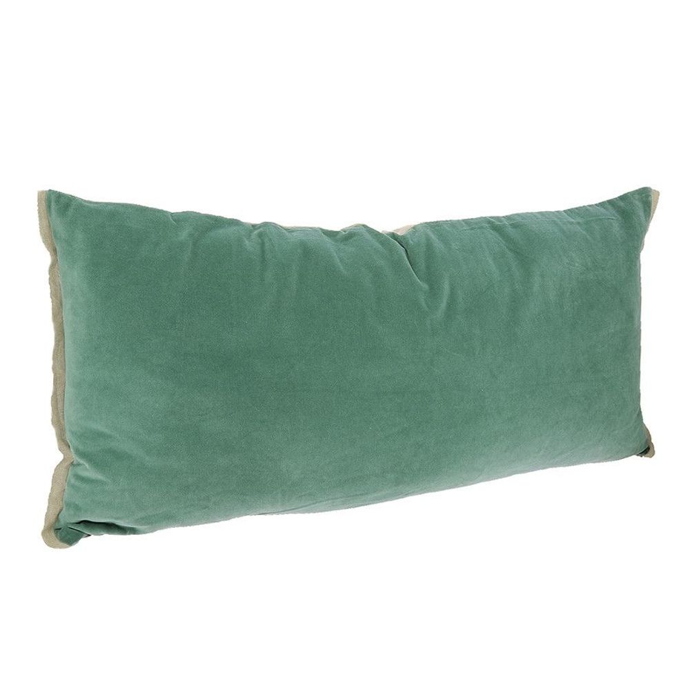 Coussins textile - COCHIN Housse de coussin en lin imprimé multicolore Ananbo 50X100 cm - CELADON - EN FIL D'INDIENNE...