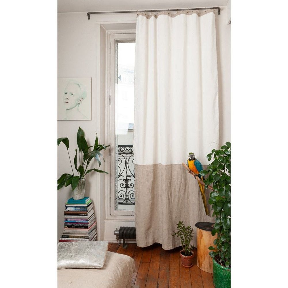 Curtains and window coverings - Duo Curtain 140X280 Cm Ecru - EN FIL D'INDIENNE...