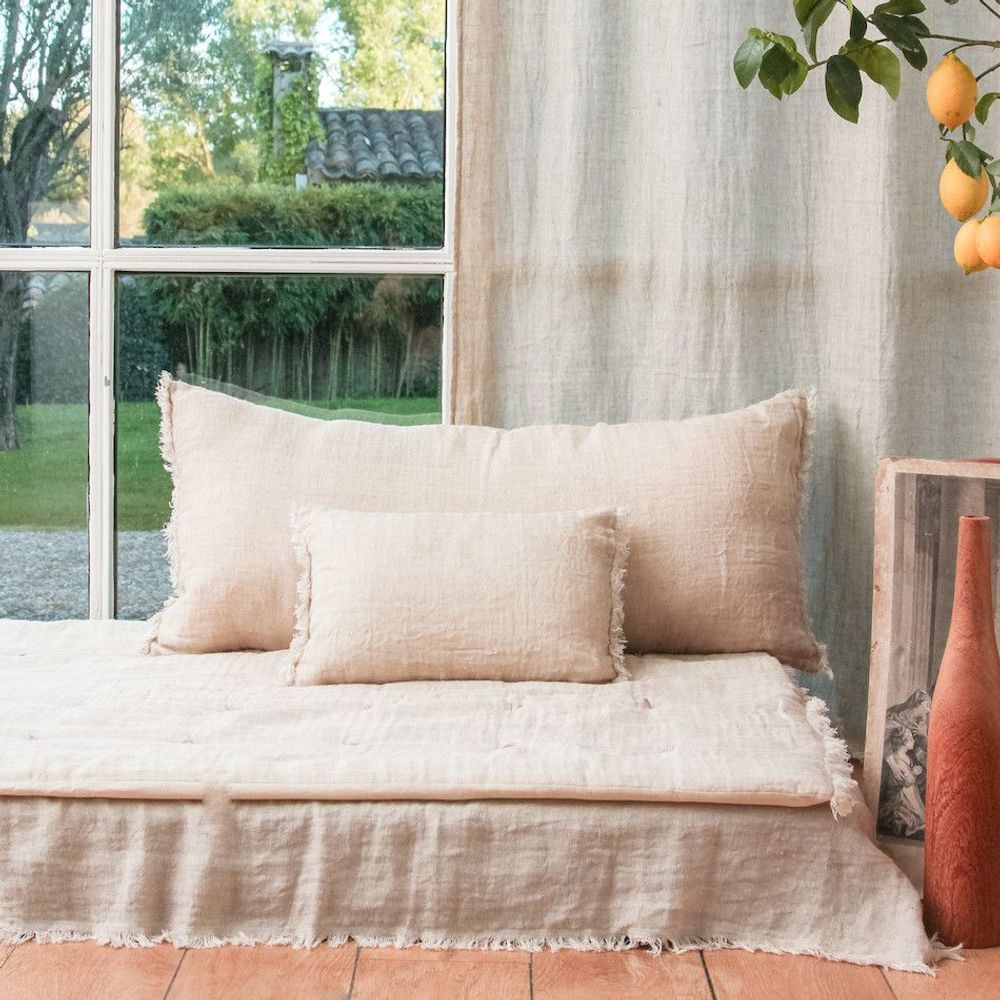 Coussins textile - ETAMINE Coussin 30x45 cm ETAMINE 2 NATUREL - EN FIL D'INDIENNE...